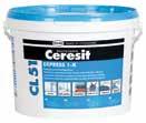 A Ceresit CL 50 nagy elônye, hogy a burkolást 2 óra elteltével meg lehet kezdeni. Kültérben is alkalmazható. Anyagszükséglet: min.