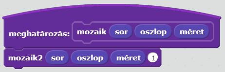 Rajzolj mozaikot (mozaik sor oszlop méret ), amely kétféle alapelemből áll az ábrának megfelelően.