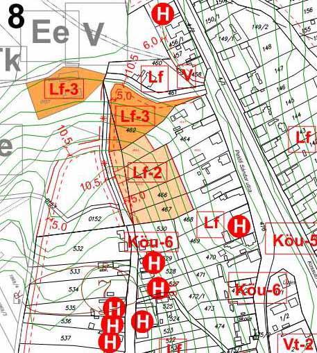 A HÉSZ 9. kiegészül az alábbiakkal: (14.A) Az Lf-2" jelű falusias lakóterületre vonatkozó előírások 14.A.1 A lakóterület építési telkein belül figyelembe véve az (1) bekezdés 1.