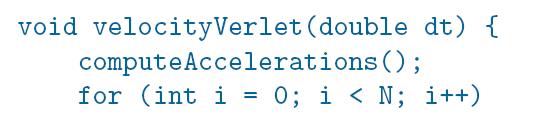 Verlet integrálási algoritmusok sebesség Verlet algoritmus: r i t dt = r i t v i t dt 1 2 a i t dt 2 v i t dt = v i