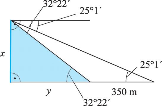 Így kaphatjuk, hogy x. 54,5 m. 648. z. 61,8 m hosszú drótkötélre va szükség. Számítsuk ki x-et egy megfelelô szögfüggvéyt alkalmazva, az x befogójú és 48,5 m átfogójú derékszögû háromszögre.