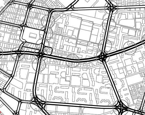 1.3. INGATLANOK MEGKÖZELÍTÉSE. A terület a kerület frekventált pontján, közvetlenül a Árpád út - István út kereszteződése a METRO végállomása közelében attól mintegy 300 méterre nyugatra található.