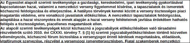 217. év 1. Szervezet / Jogi személy szervezeti egység azonosító adatai 1.1 Név: Szervezet 1.