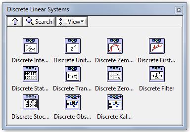 B1.1.6 Mintavételes lineáris rendszerek (Discrete Linear Systems) A Mintavételes lineáris rendszerek (Discrete Linear Systems) palettán olyan elemek találhatók, amelyekkel lehetőségünk van a