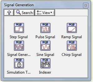 B1.1.1 Jelgenerátorok (Signal Generation) A Jelgenerátorok palettán olyan szimulációs elemeket találunk, amelyeknek csak kimeneti jele van!