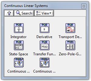 B1.1.4 Folytonos lineáris rendszerek (Continuous Linear Systems) A Folytonos lineáris rendszerek (Continuous Linear Systems) palettán találjuk meg azokat a dinamikus rendszer szimulációs elemeket,