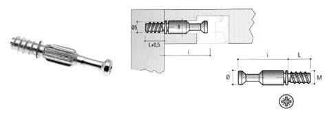 Excenter szár, M4 10003310021 nbu11 Műanyag dübel, M4