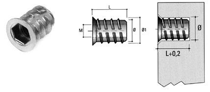 nbu01 Fém dübel, M6 10003310110 nbu05 Fém dübel, M8