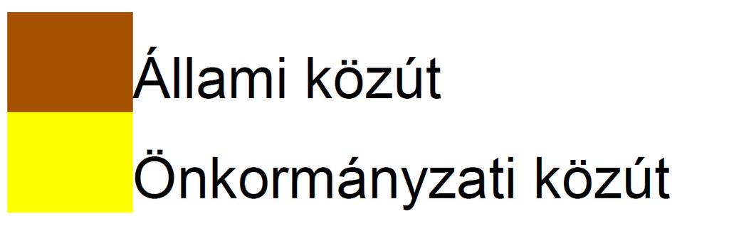 Ebből a két útból kiágazó alsóbbrendű utak, már a szerkesztett településfejlesztés eredménye, az út funkciójának megfelelő szabályozási szélességgel, azaz 12-20 m-es útkeresztmetszettel.