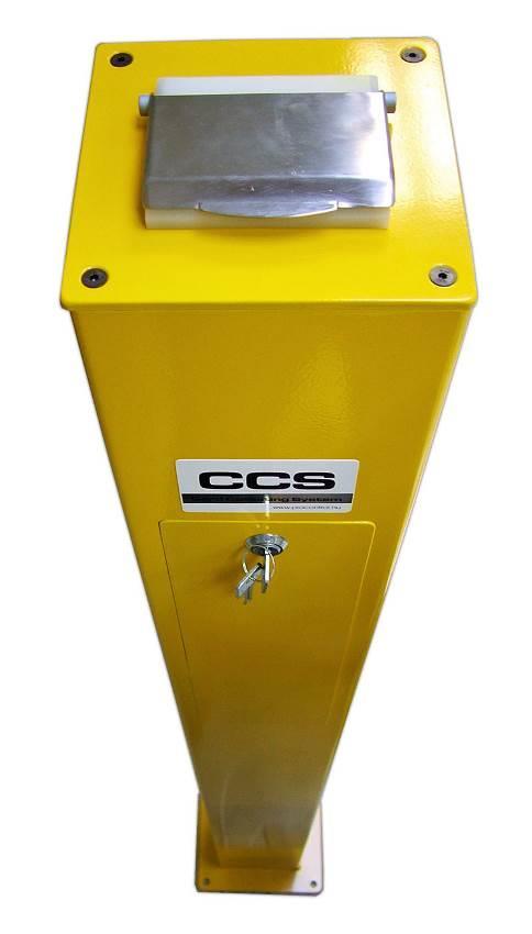 CCS-1-EXT: Kültéri járműsorompó vezérlő, kártyaelnyelő A CCS-1-EXT típus kültéri alkalmazásra, pl. gépkocsik azonosítására és sorompónyitásra készült.