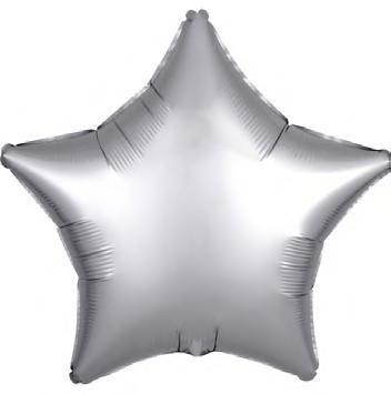 fólia lufi 07-3057601 45 cm-es ezüst hologrammos csillag alakú