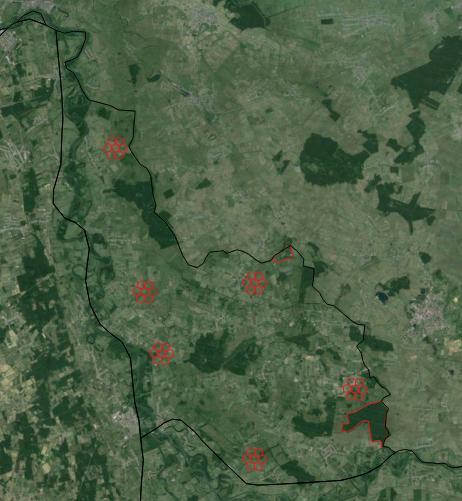 M2. melléklet A mintavételi területek (rozetták és MÉTA hatszögek) elhelyezkedése az egyes kistájakban.