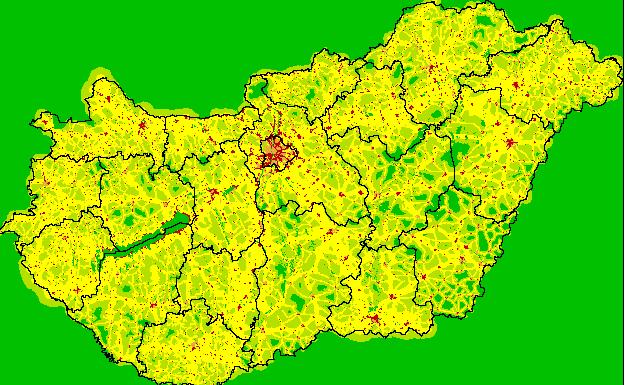 Modell működése N = szomszédság A = Elérhetőség