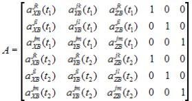 ismert koordinátáiból számítható: 3-135. egyenlet A (3-134) egyenlet együtthatóit pedig a (3-133) egyenlet alapján a következőképpen számíthatjuk: 3-136.