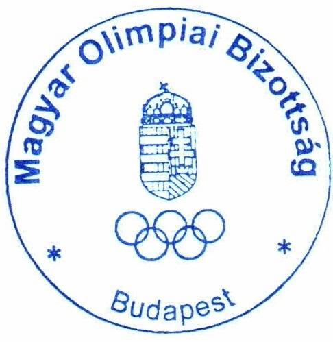 Bizottság Főtitkári bélyegzője: (3) A Magyar Olimpiai Bizottság címeres