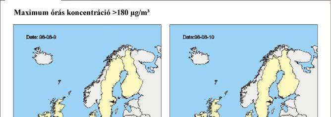 7.4. Egy európai ózonepizód jelentkezése Magyarországon a, 1998. augusztus 1998. augusztusa a szokásosnál szárazabb és melegebb volt.