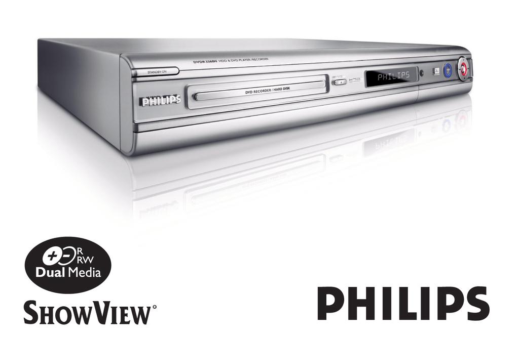 Merevlemezes DVD-felvevő DVDR3440H Használati útmutató Köszönjük, hogy a Philips-et választotta.