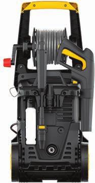 SXPW19E - SXPW19PE 130bar, 1900W Beépített tartozék tároló / Built-in accessories holder Gumírozott fogantyú / Soft grip handle Statikus tömlődob zárrendszerrel / Static hose reel w/locking system