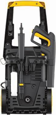 SXPW17E - SXPW17PE 130bar, 1700W Beépített tartozék tároló / Built-in accessories holder Gumírozott fogantyú / Soft grip handle Rotációs KI/BE kapcsoló / Rotative switch ON/OFF Tömlő gyorscsatlakozó
