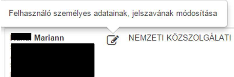 2.2 Az egyes funkciógombok részletes magyarázata 2.2.1 Személyes adatok módosítására szolgáló gomb A gomb segítésével a vizsga kezdete előtt javíthatja, illetve módosíthatja a vizsgázó személyes