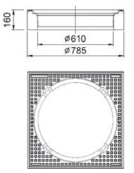 . D400-F900 ÖNTVÉNY-BETON KERET, SZENNYFOGÓ TÁLCA FOGADÁSÁRA ALKALMAS Anyag Szabvány