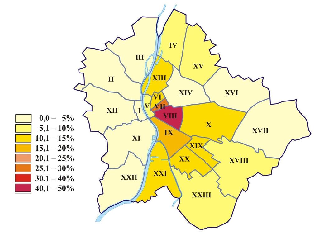 Roma tanulók becsült aránya