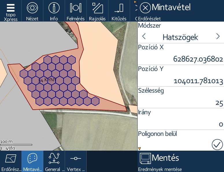 Panelek 48 Kelet: kezdőpont keleti koordinátája az elemek generálásához. Észak: kezdőpont északi koordinátája az elemek generálásához.