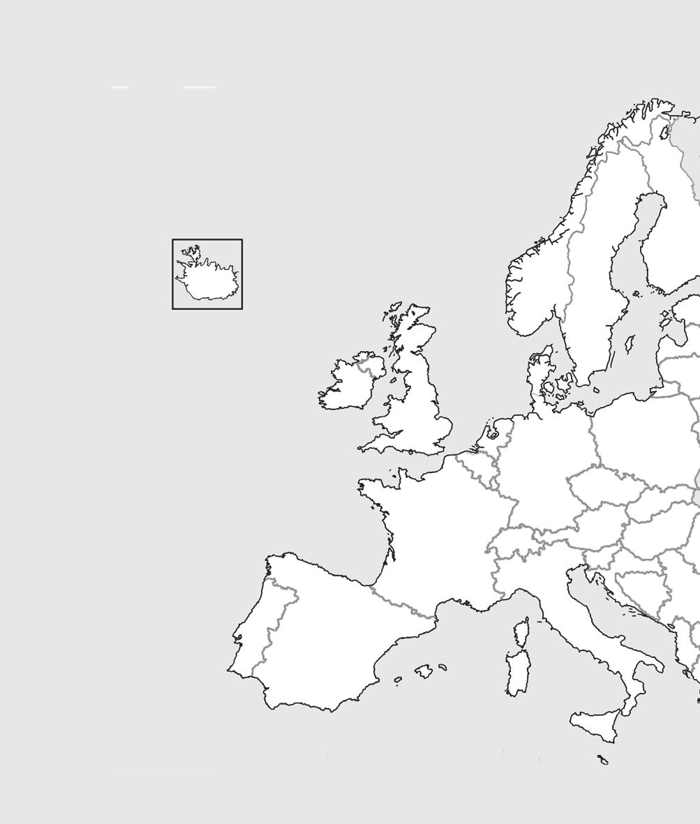 Függelék A mérleg gravitációs kódjának konfigurációja Az európai gravitációs zónák térképe Az alábbi és a következ oldalon szerepl gravitációs kódok (MFG) az egyes országok különféle gravitációs