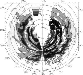 244 Meteor csillagászati évkönyv 2011 3. ábra. Kerr és Westerhout eredeti hidrogéntérképe és annak átrajzolt, értelmezett változata. Forrás: J. H. Oort, F. T. Kerr és G.