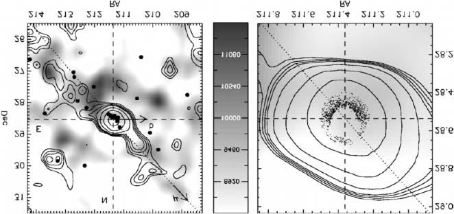 A Tejútrendszer napjainkban 271 16. ábra. Az NGC 5466 gömbhalmaz árapálynyúlványai (bal oldali kép: SDSS alapján). Forrás: V. Belokurov és mások, 2006, ApJ 637, L29 L32.