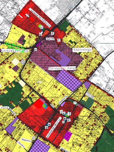 I. HELYZETFELTÁRÓ MUNKARÉSZ Képviselő-testületi döntésből következő módosítási helyszínek átnézeti lapja és megnevezése A módosítások számozása a tájékoztatási szakaszban lévővel megegyezik, a