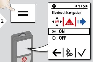 beállítások Bluetooth beállításai Ha mérési módban aktiválva van, akkor lehetővé teszi, hogy a nyíl gombokkal mozgassa a kurzort a számítógépén. Válasszon BE vagy KI.