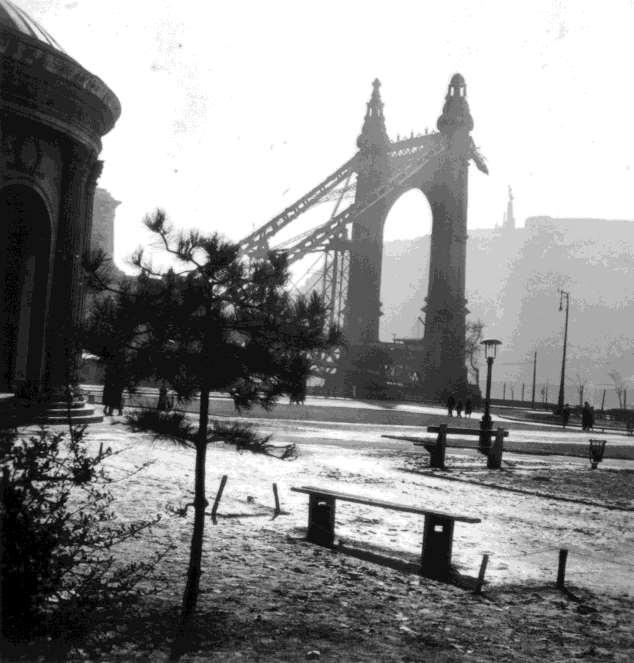 A felrobbantott Erzsébet híd