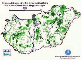 Magyarország védett területei a NATURA 2000 területekkel együtt és nélkülük (8) Németországban, Ausztriában és Svájcban az elmúlt évtizedekben nagy odafigyeléssel kezelték az élővilág igényeit a