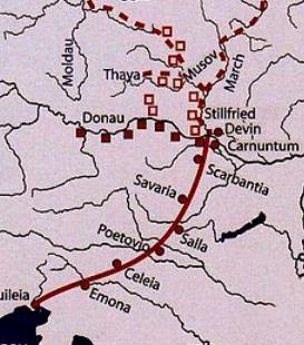 A római korban 10-14 km-ként létesítettek kisebb útállomásokat; 20-28 km-ként volt egy-egy nagyobb