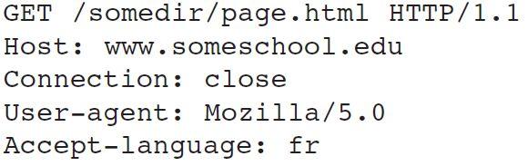 6. ábra HTTP kérés példa Ahogy látható a 6. ábrán, az üzenet hagyományos - ember számára is olvasható - ASCII szövegként íródik.