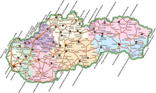 Közép-Szlovákia (Besztercebánya) Alsó- Kelet-Szlovákia (Kassa) Újbánya