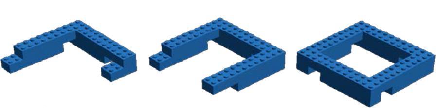 2X4-es LEGO kockát. 1 lépés 2.