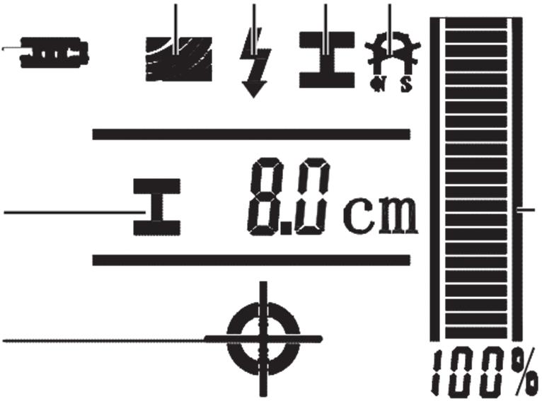 (alul) 12 elemtartó-fedél váltófeszültség (villám) szimbóluma A helymeghatározás mutatója B mélységmutató (fém) C elemszimbólum D a