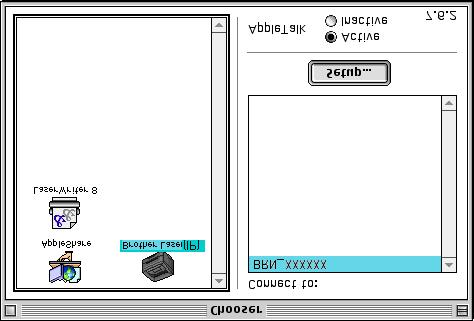 Hálózati interfészkábelt használók számára (csak DCP-8065DN modellnél) Mac OS 9.1 9.2 használata esetén Először az A készülék telepítése 1. lépésben megadott utasításokat kell végrehajtani.