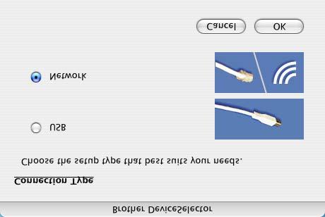 2. lépés A meghajtók és a szoftver telepítése Hálózati interfészkábelt használók számára (csak DCP-8065DN modellnél) Mac OS X 10.2.4 vagy újabb változat esetén Először az A készülék telepítése 1.