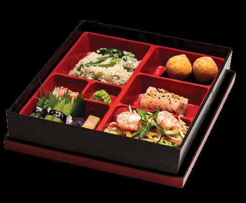 muslitos, 1 shrimp wrapped in potato strips, chicken with honey and chili, fried rice with
