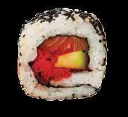 avocado, tiger prawn, tuna, mango sauce, sesame seeds 2.