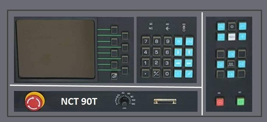 Az NCT 90T vezérlő berendezésnek két változata létezik: Kompakt változat: Ebben az esetben az összes kezelőelem az előlapon helyezkedik el Az előlap mögé, építették az elektronikát is.