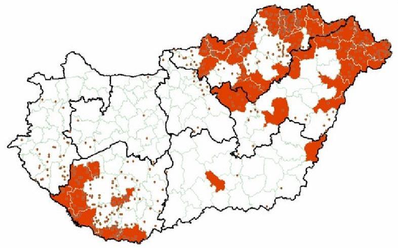 Térbeni-társadalmi egyenlőtlenségek Magyarországon Kistérségek az országos átlagot
