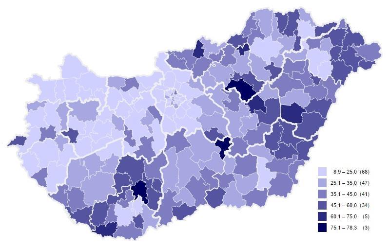 Térbeni-társadalmi egyenlőtlenségek Magyarországon A