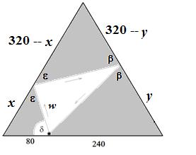 01. évi Bolyai János Megyei Matematikaverseny MEGOLDÁSI ÉS ÉRTÉKELÉSI ÚTMUTATÓ 1. évfolyam A golyó két pattanási helyéig terjedő két szakaszt jelöljük x-szel és y-nal a két oldalon.