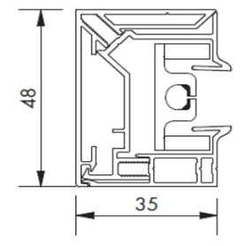 Tel.: +36 27547670 Fax: +36 27547671 Fixscreen 100 EVO Slim - rejtett tokozatú textilárnyékoló rendszer (7-es beépítési mód - IM7) - áttekintő Beépítési