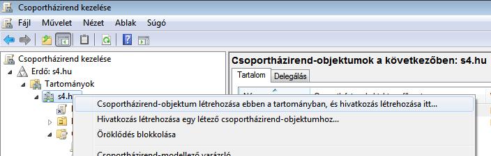 ACTIVE DIRECTORY FUNKCIONALITÁS A SULIXERVERBEN Figyelem!