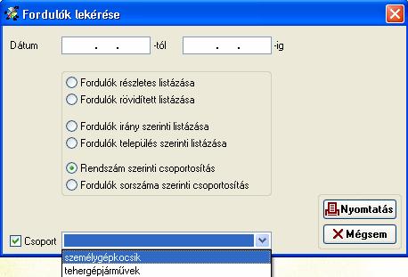 html formátumba szeretnénk nyomtatni az adott nyomtatványt, majd nyomjuk meg a [Nyomtatás] kapcsolót.